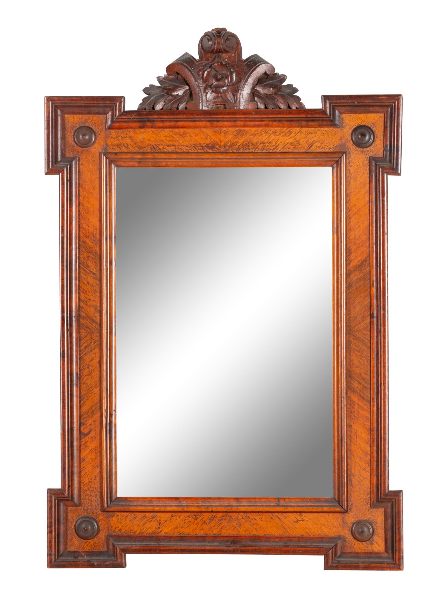 Two Victorian Carved Walnut Mirrors