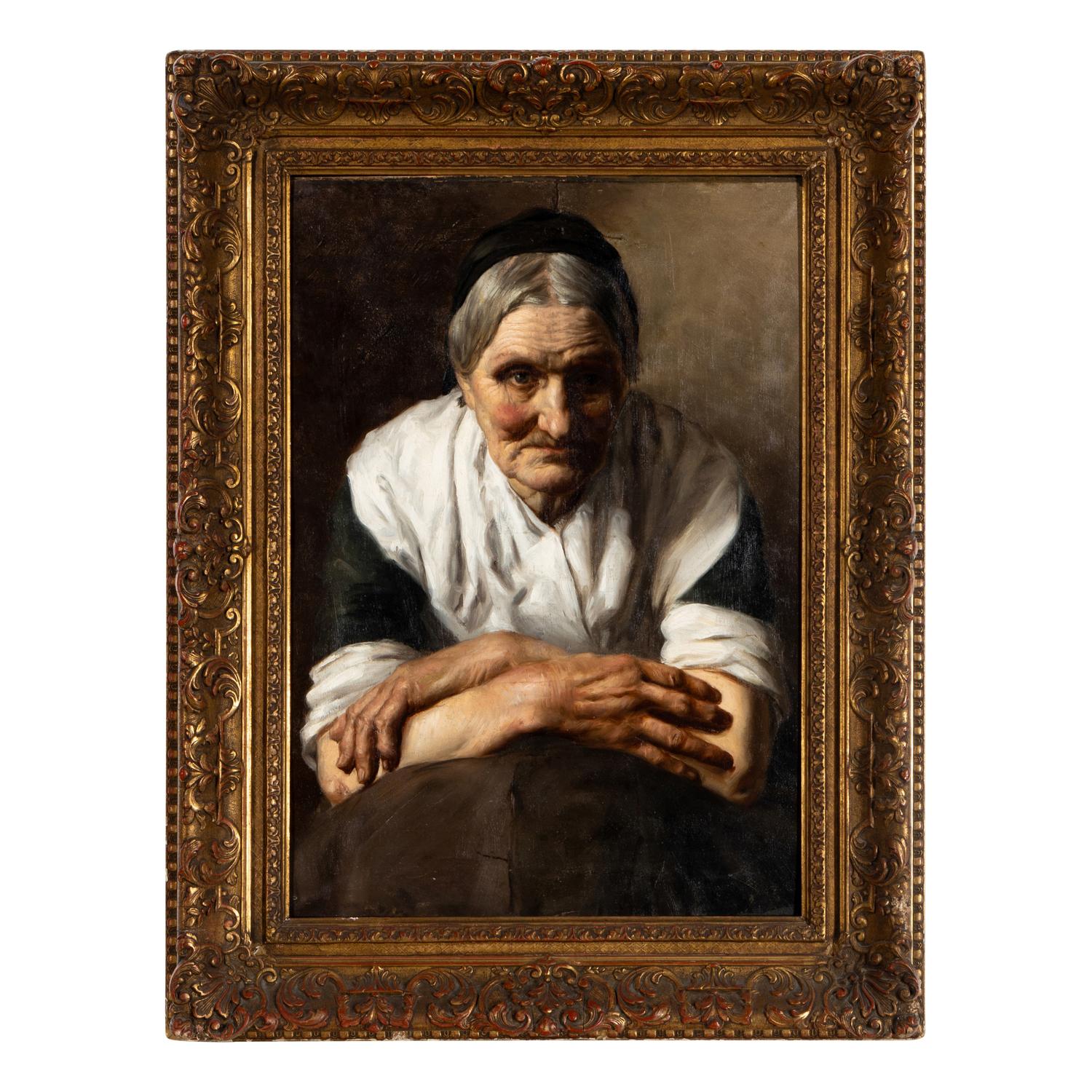 American School, 19th Century — Untitled (Study of an Old Woman), c. 1880