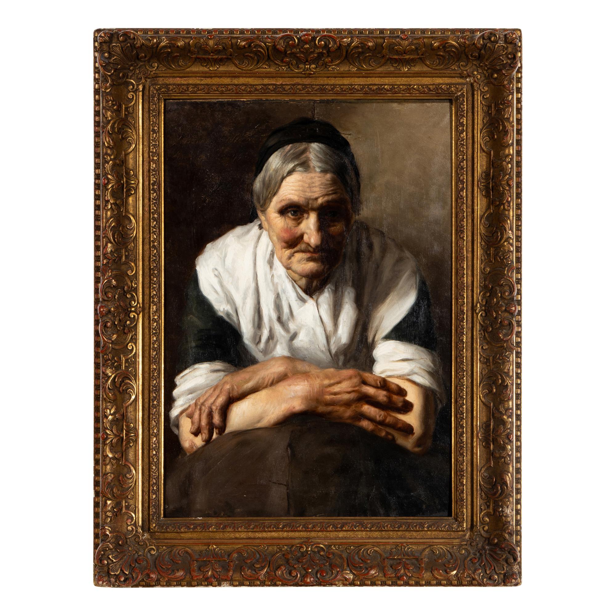 American School, 19th Century — Untitled (Study of an Old Woman), c. 1880