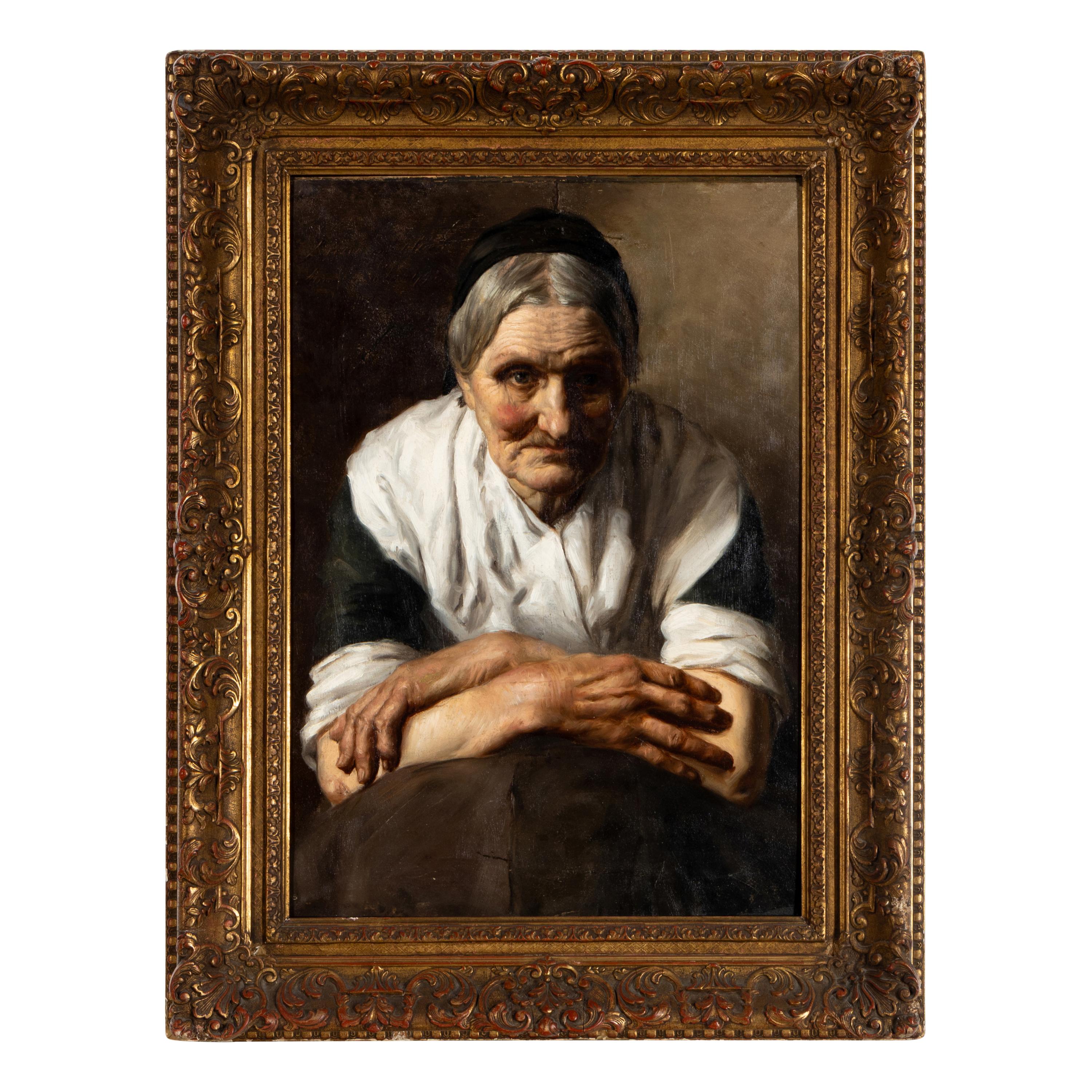 American School, 19th Century — Untitled (Study of an Old Woman), c. 1880