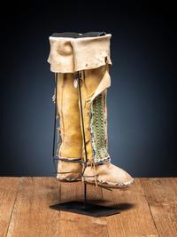 Comanche Beaded Hide Boot Moccasins