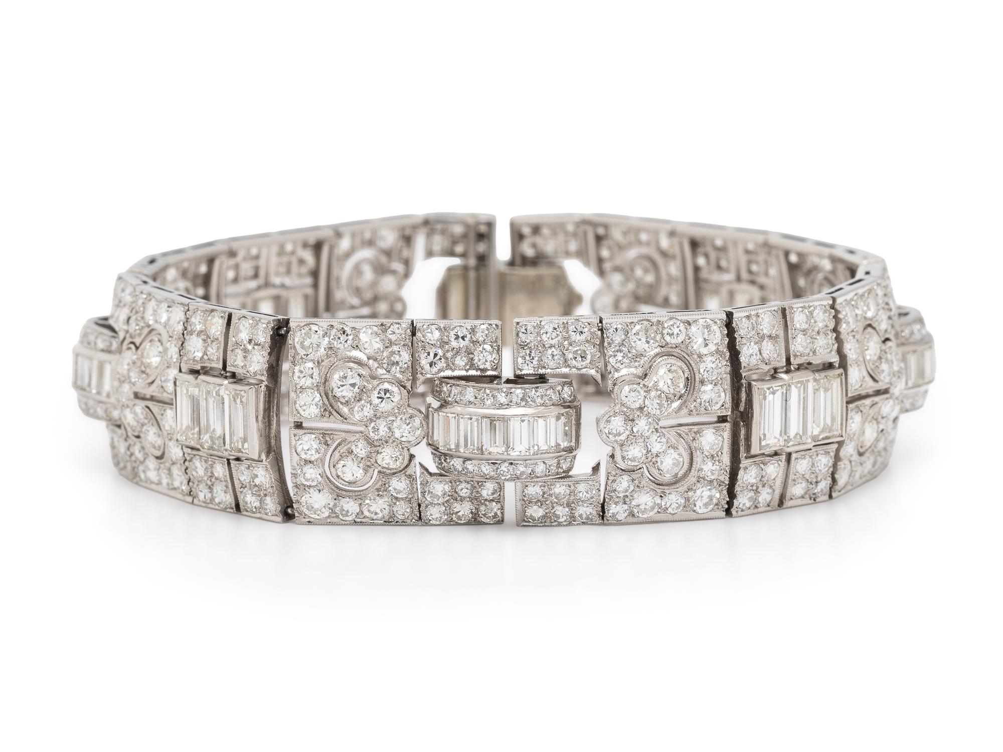 ART DECO, PLATINUM AND DIAMOND BRACELET