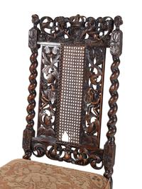A James II Carved Walnut Side Chair