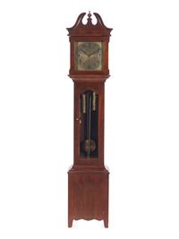 A Georgian Style Walnut Tall Case Clock