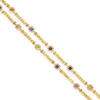 Multigem, Diamond, and Yellow Gold Chain Necklace