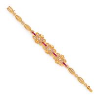 YELLOW GOLD, DIAMOND AND RUBY BRACELET