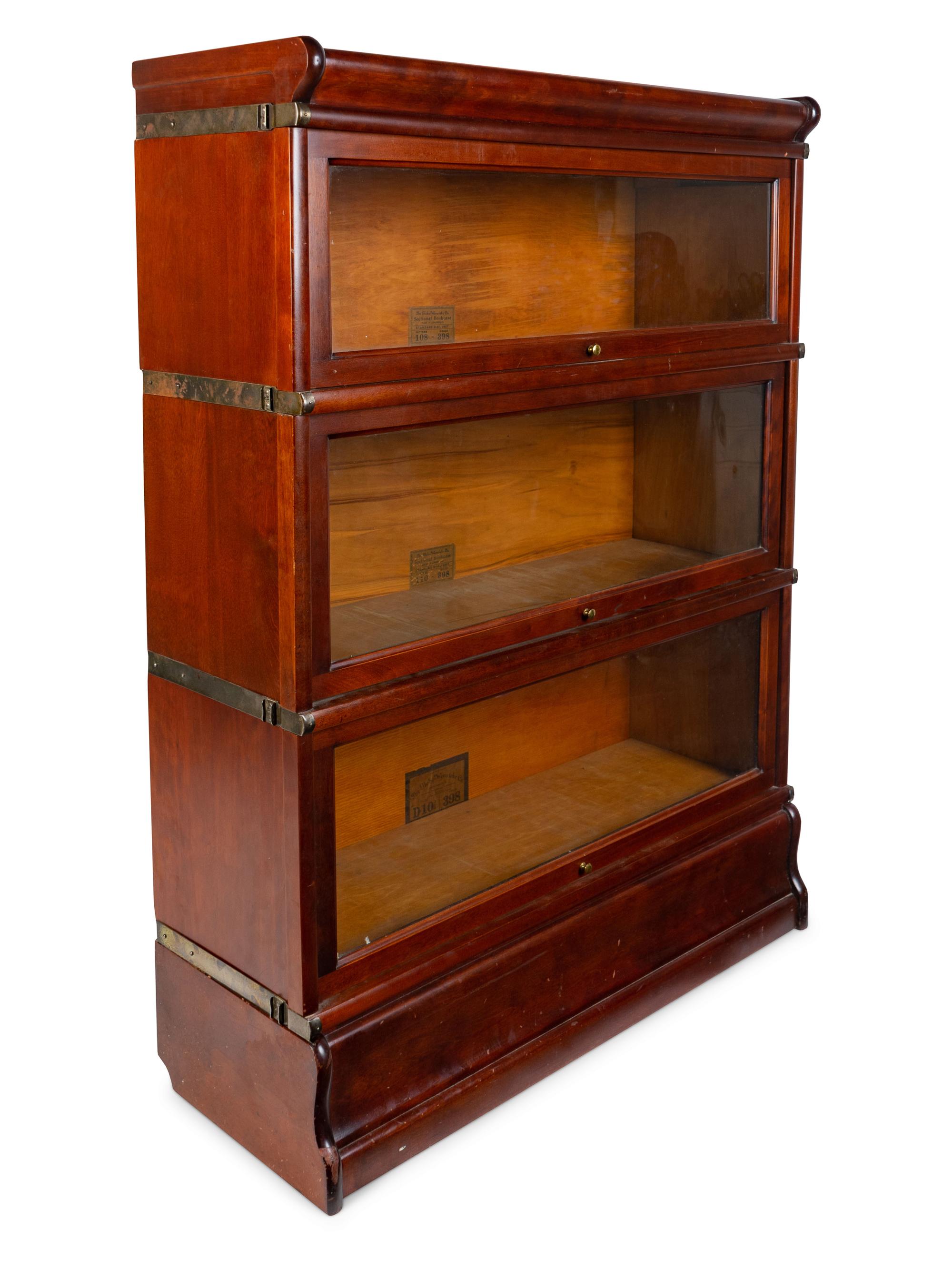 A Mahogany and Glass Barrister Bookcase