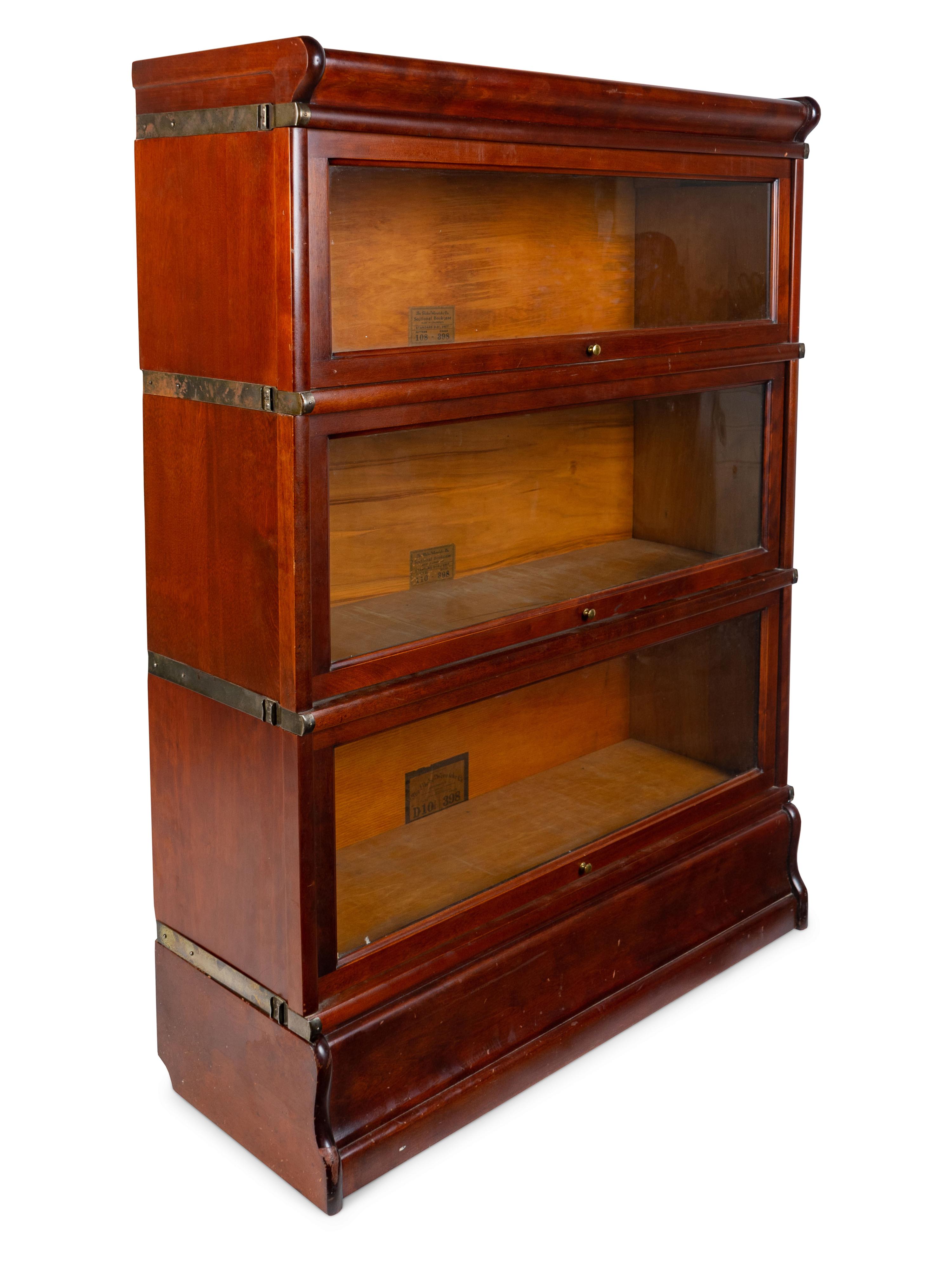 A Mahogany and Glass Barrister Bookcase