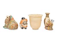 Four Japanese Satsuma 'Figural' Articles