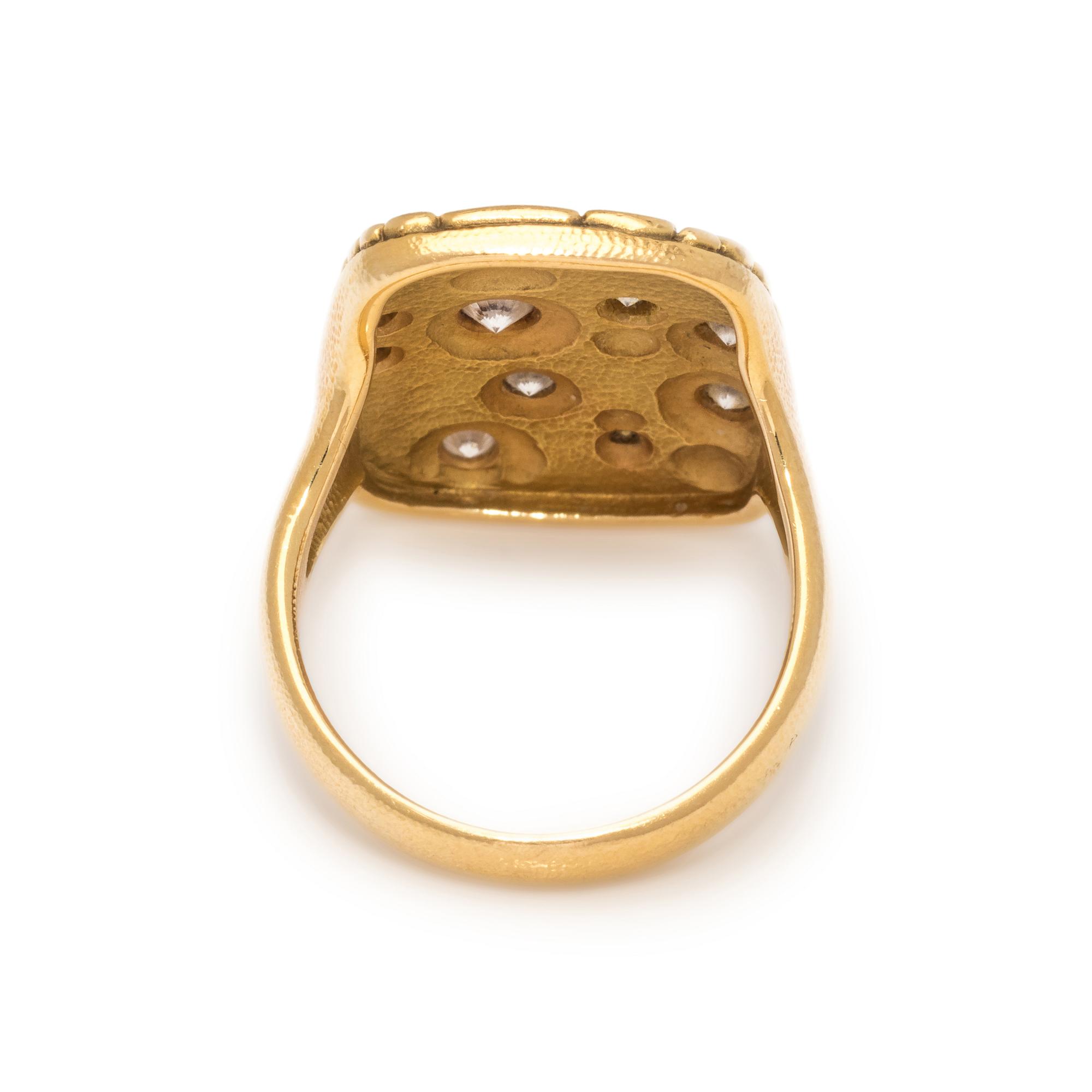 ALEX SEPKUS, YELLOW GOLD AND DIAMOND RING
