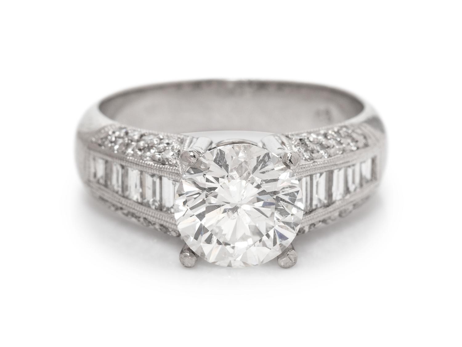 A Platinum and Diamond Ring,