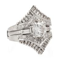 A Platinum and Diamond Ring, 5.90 dwts.