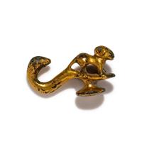A Chinese Gilt-Bronze 'Ram' Belt Hook, Han Dynasty 漢 銅鎏金羊首帶鈎