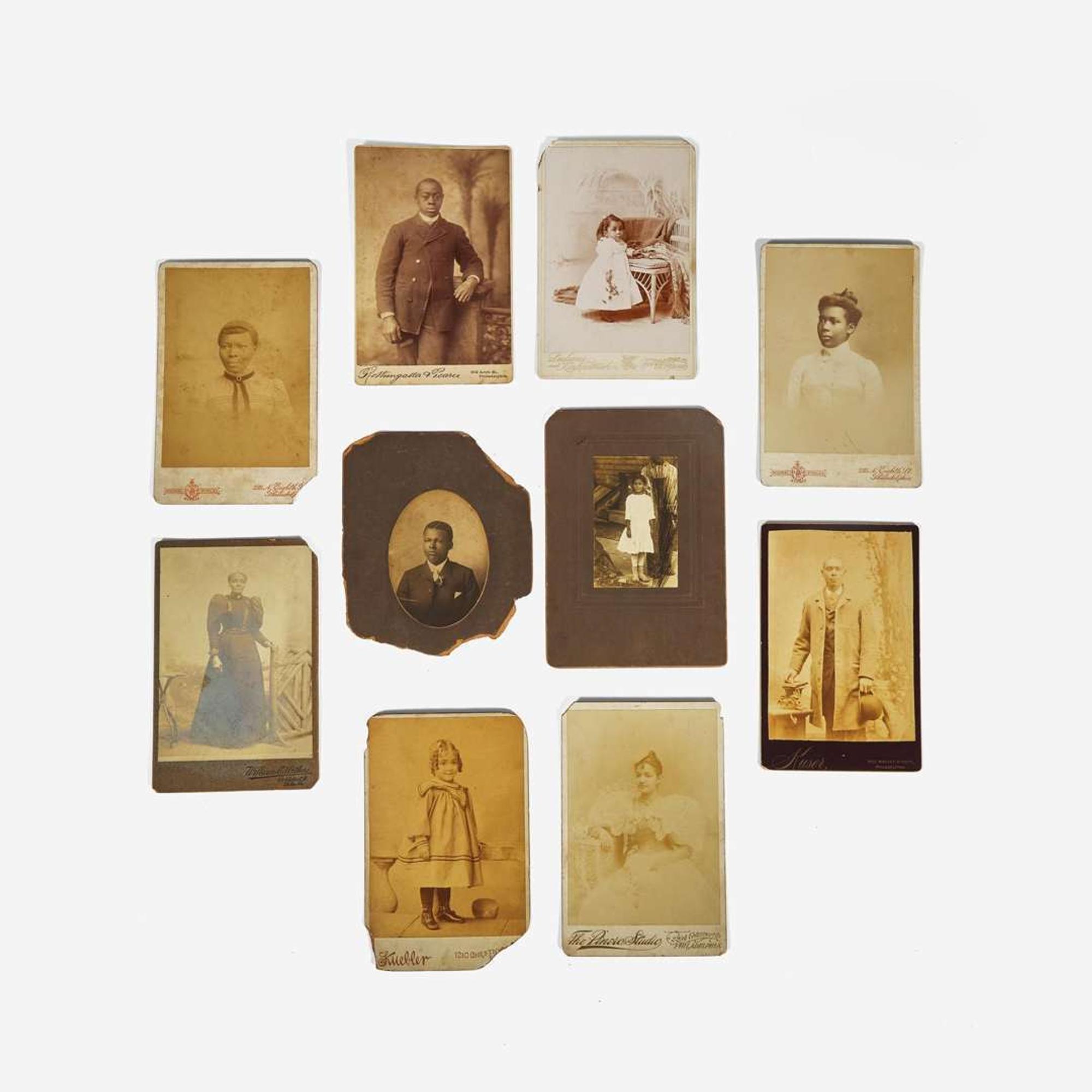 A large collection of tintypes, cabinet card photographs, and an ambrotype Predominately from Philadelphia, PA, circa 1860-1910