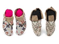 Sioux Beaded Hide Moccasins
