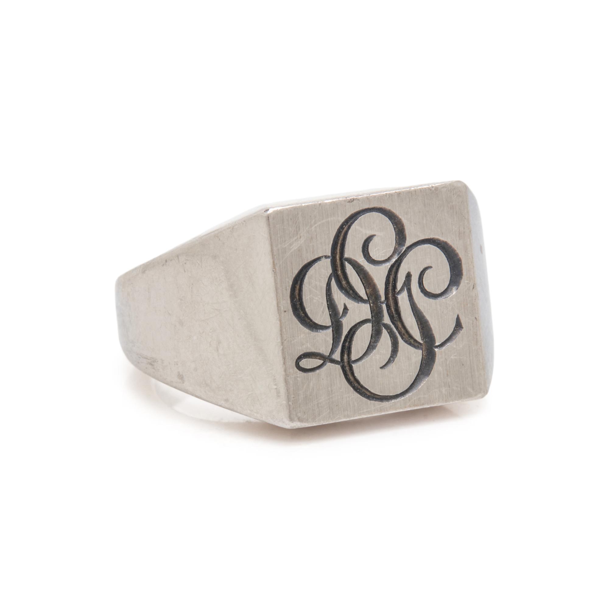 CARTIER, PLATINUM SIGNET RING