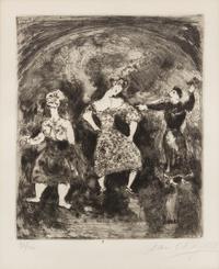 Marc Chagall, (French/Russian, 1887-1985), Testament explique par Esope (pl. 27 from Les Fables de La Fontaine), 1927-30