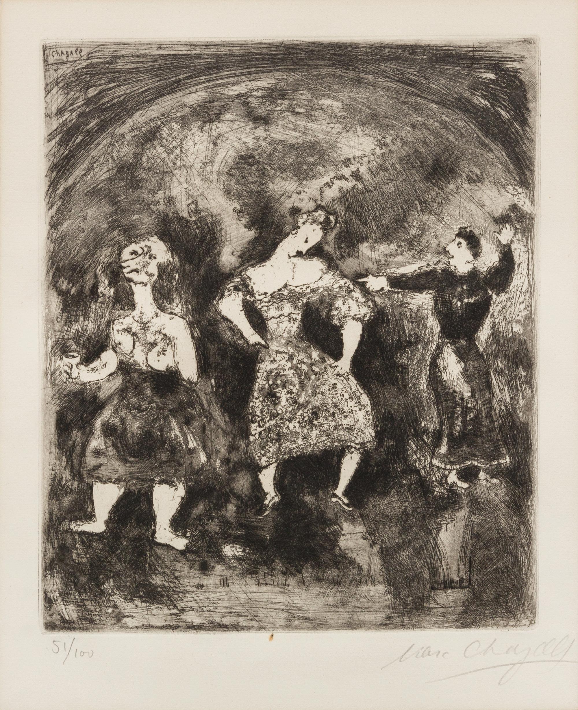 Marc Chagall, (French/Russian, 1887-1985), Testament explique par Esope (pl. 27 from Les Fables de La Fontaine), 1927-30