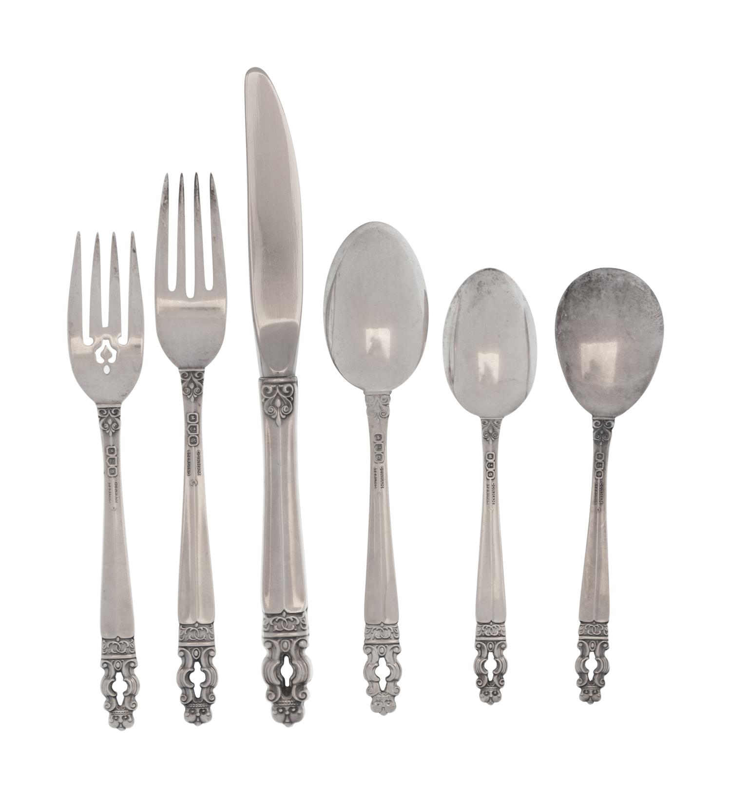 An American Silver Flatware Service