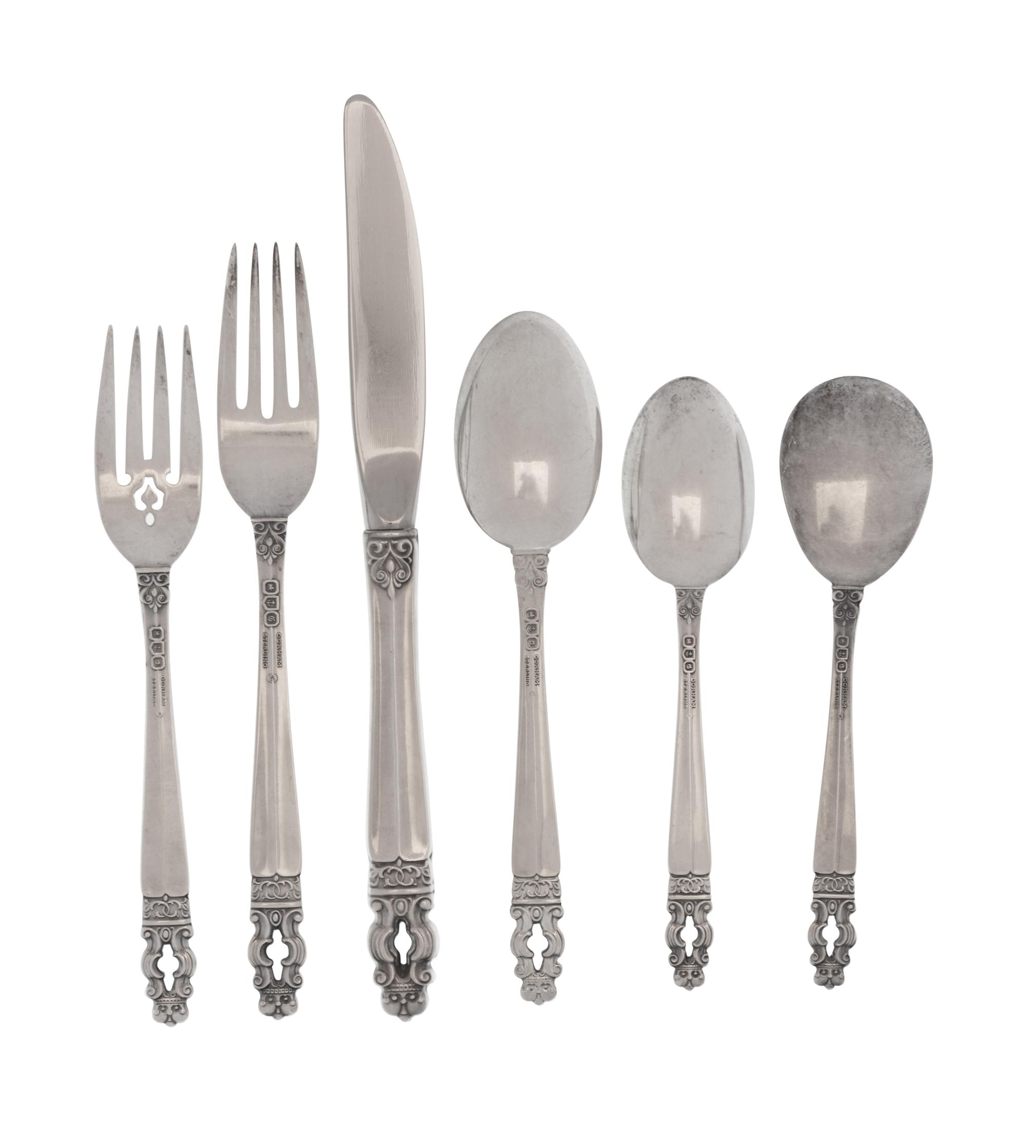 An American Silver Flatware Service