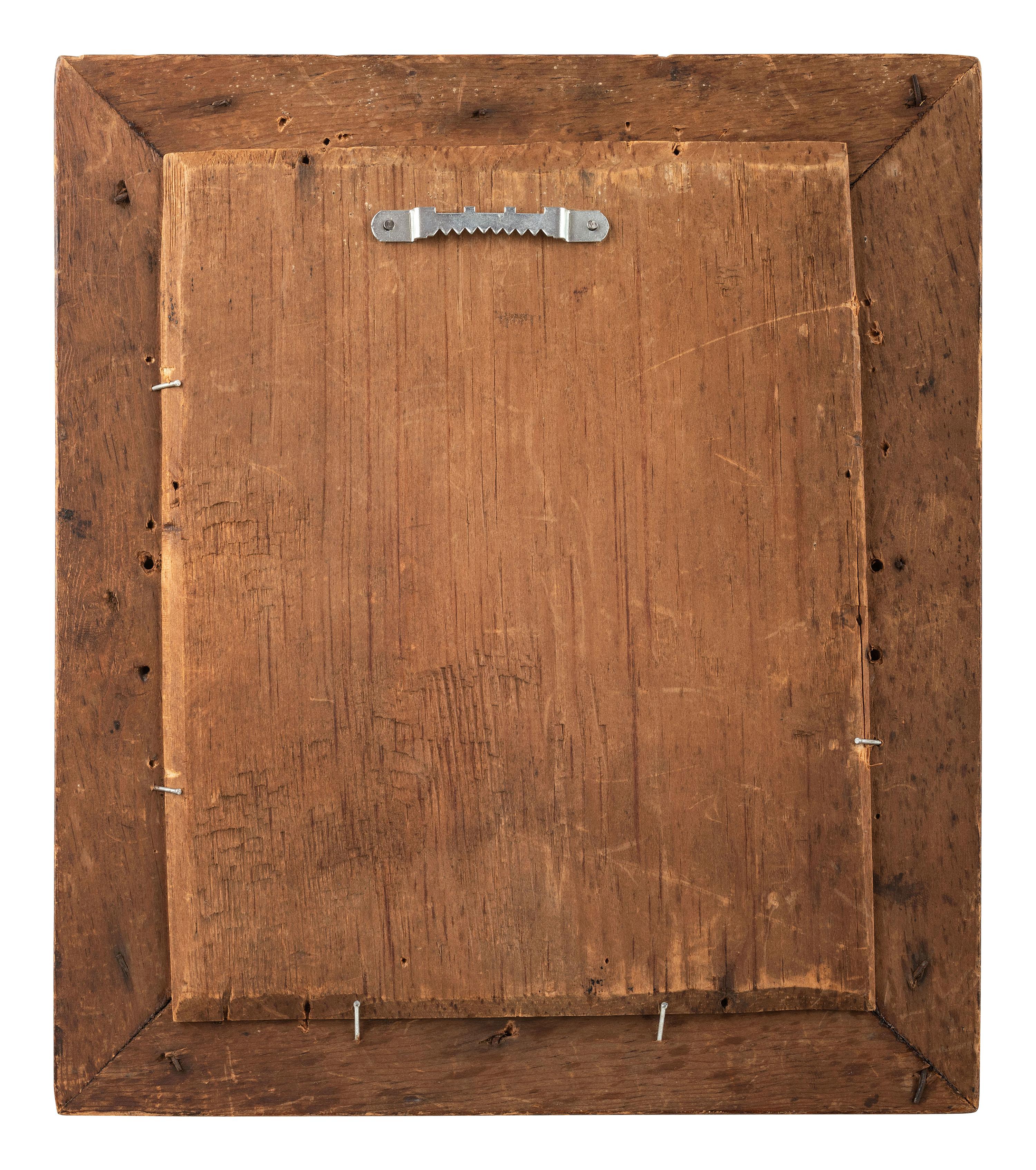 [CIVIL WAR]. Wall frame containing 9 ninth plate ambrotypes and tintypes of occupational subjects and soldiers, incl. infantryman from the New Hampshire Volunteers.