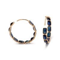 SAPPHIRE HOOP EARRINGS