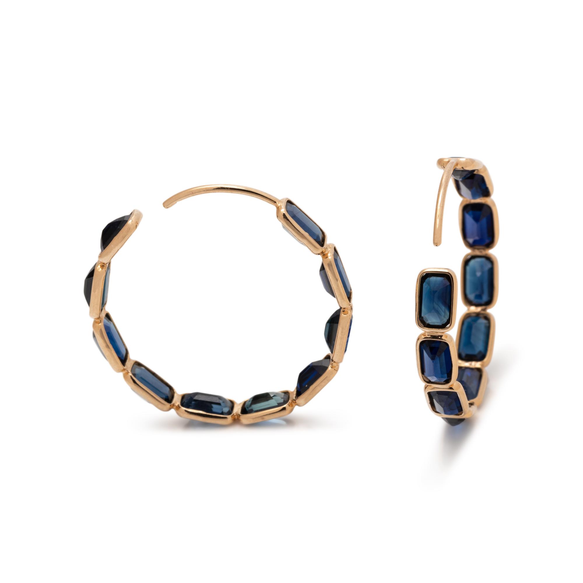 SAPPHIRE HOOP EARRINGS