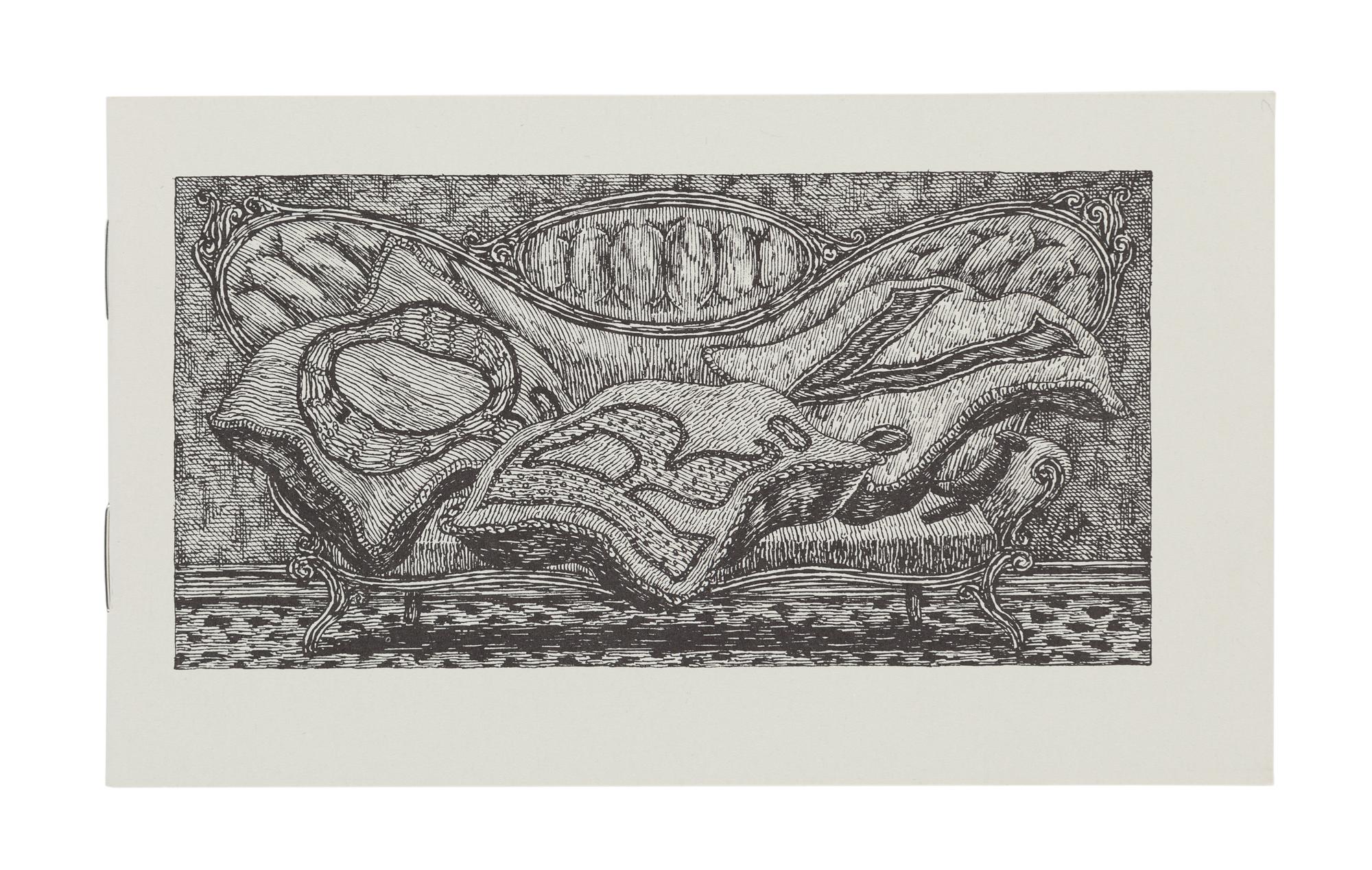 GOREY, Edward (1925-2000). The Fraught Settee . N.p.: The Fantod Press, 1990.