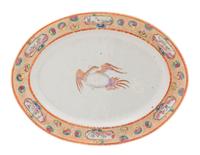 A Chinese Export Porcelain American Market Oval Platter Length 11 3/8 inches.