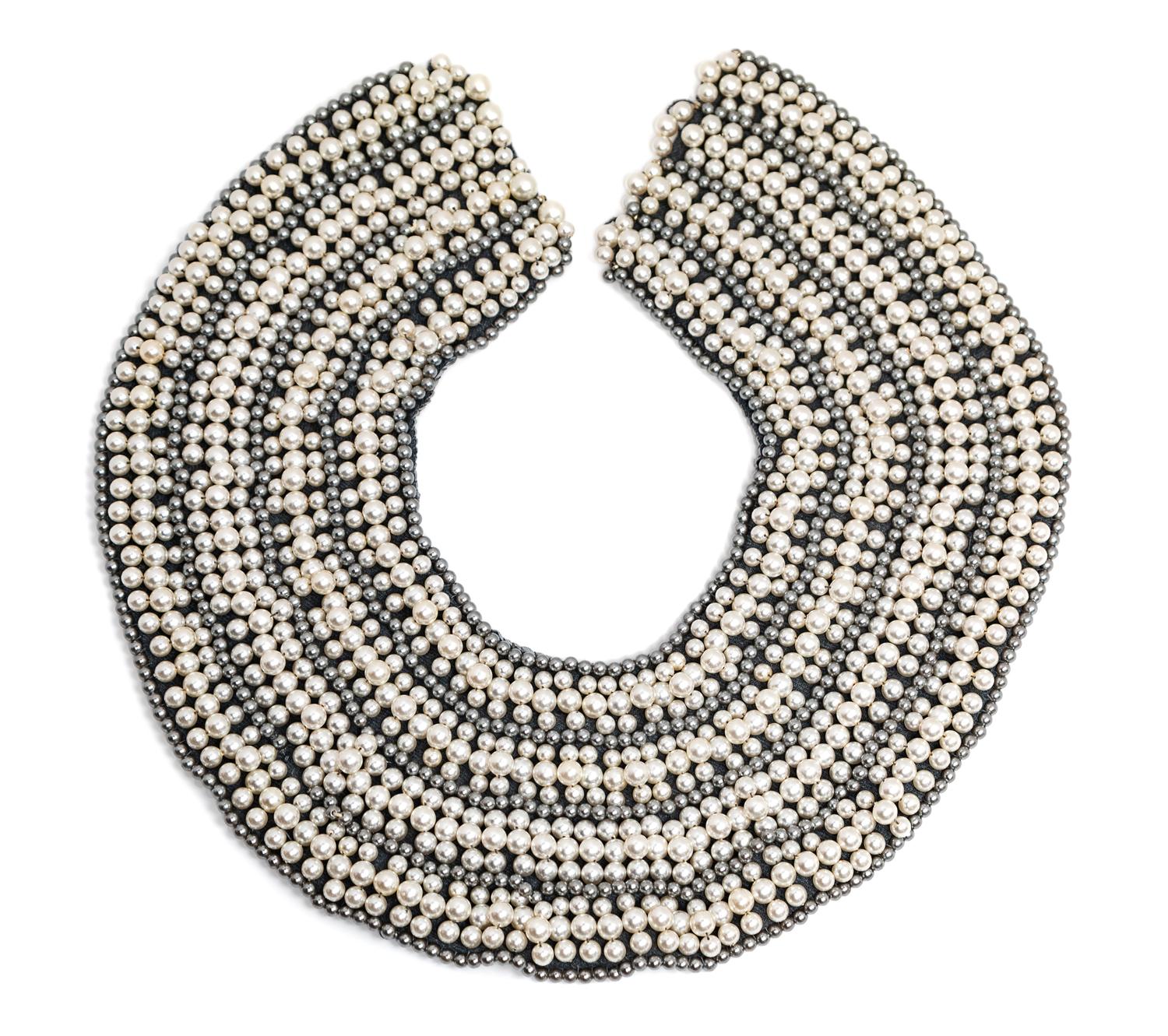 Beaded Faux Pearl Collar, 1930-50s