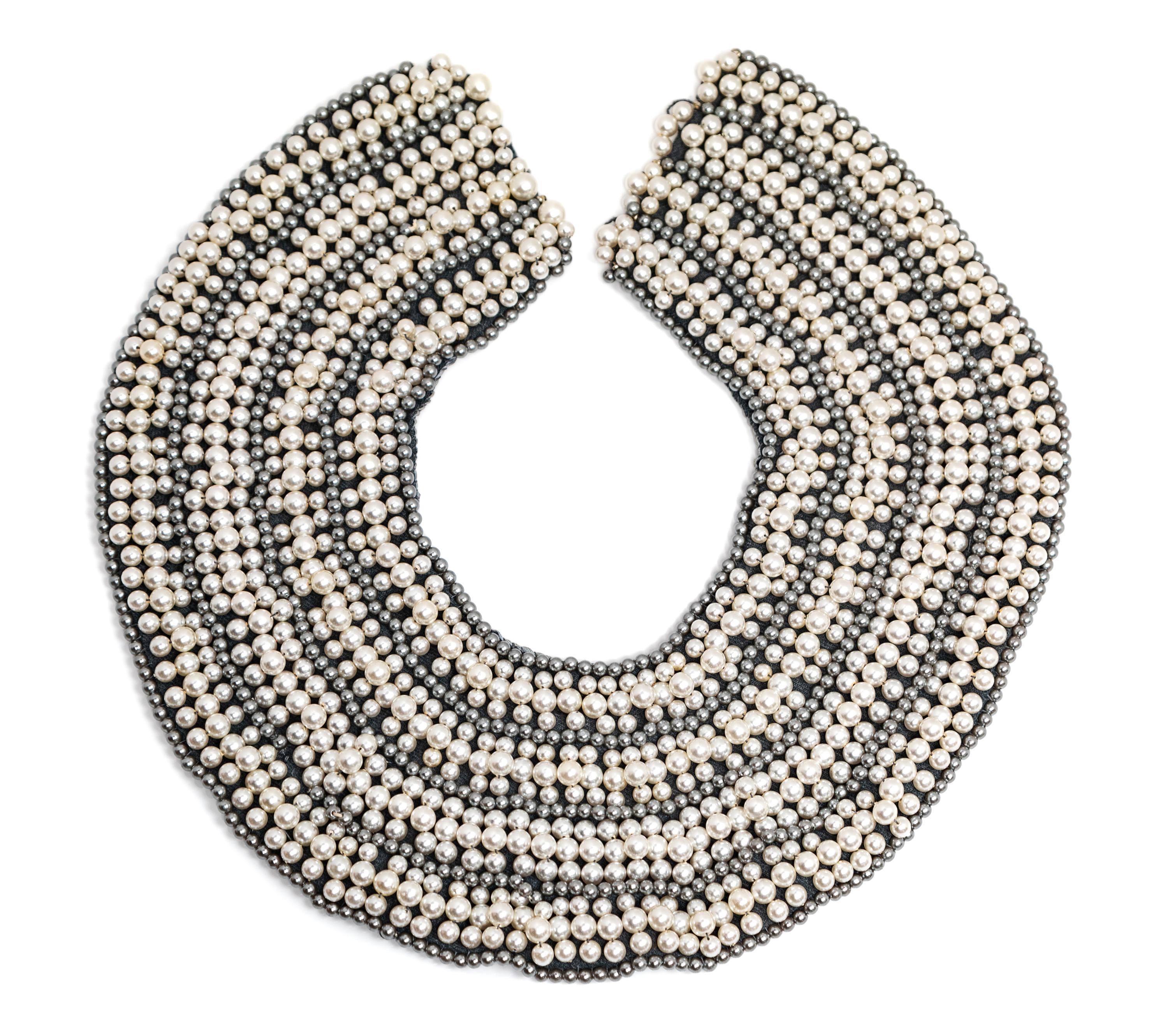 Beaded Faux Pearl Collar, 1930-50s