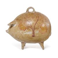A Piggy Bank and a Wood Basket