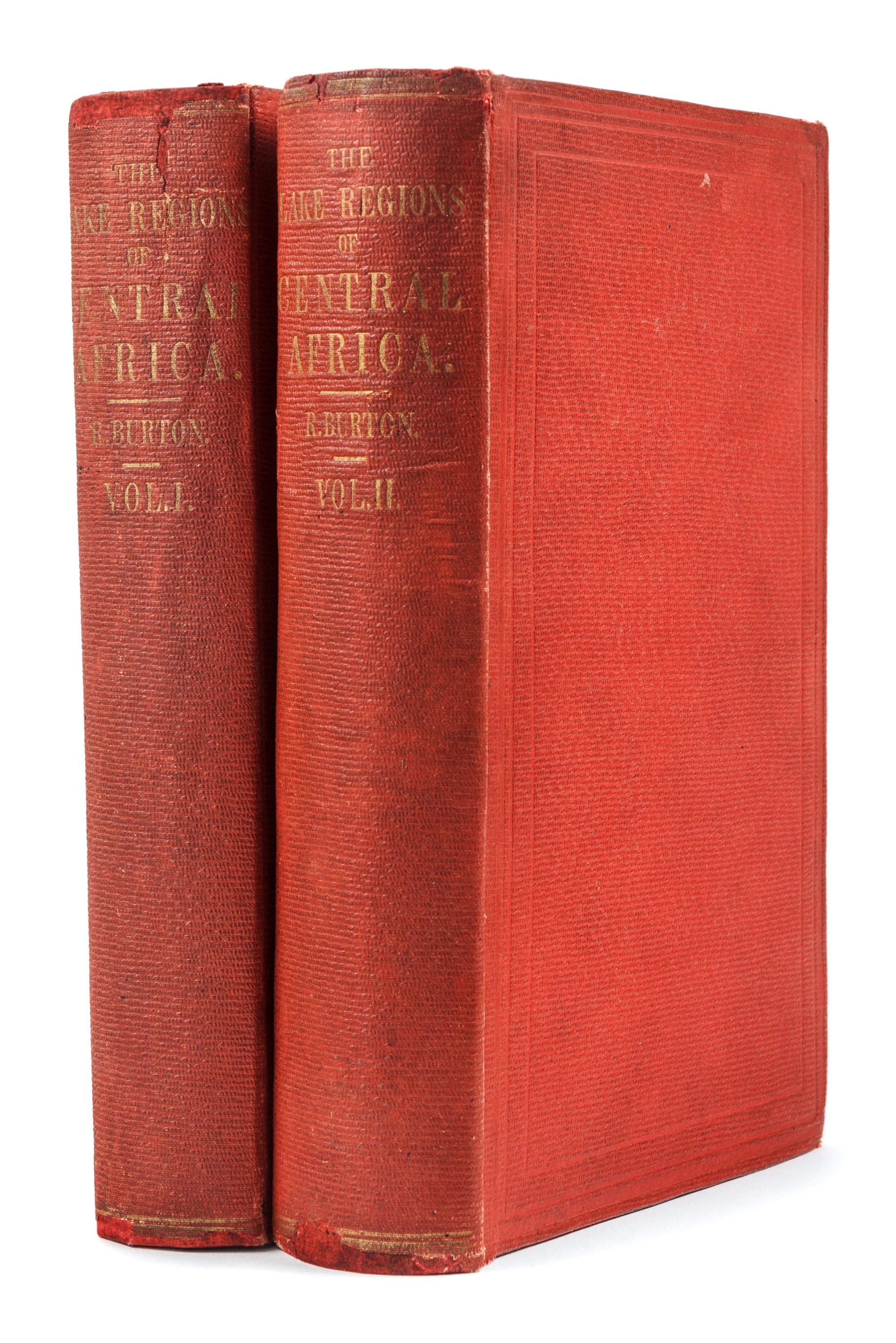 BURTON, Richard Francis, Sir (1821-1890). The Lake Regions of Central Africa . London: Longman, Green, et al, 1860.