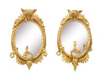 A Pair of Victorian Giltwood Girandole Mirrors