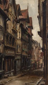 Street Scene in Lisieux, Normandy