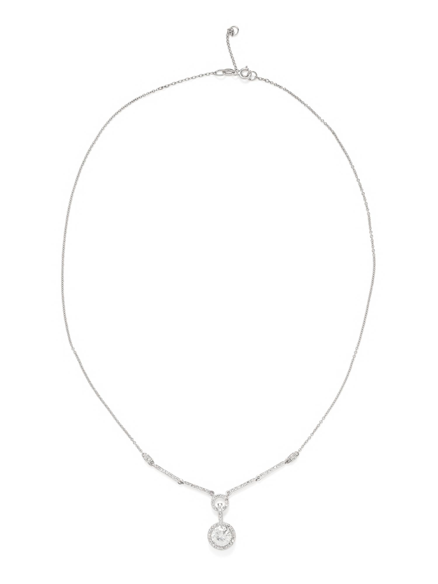 CLARITY-ENHANCED DIAMOND AND DIAMOND NECKLACE