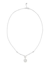 CLARITY-ENHANCED DIAMOND AND DIAMOND NECKLACE