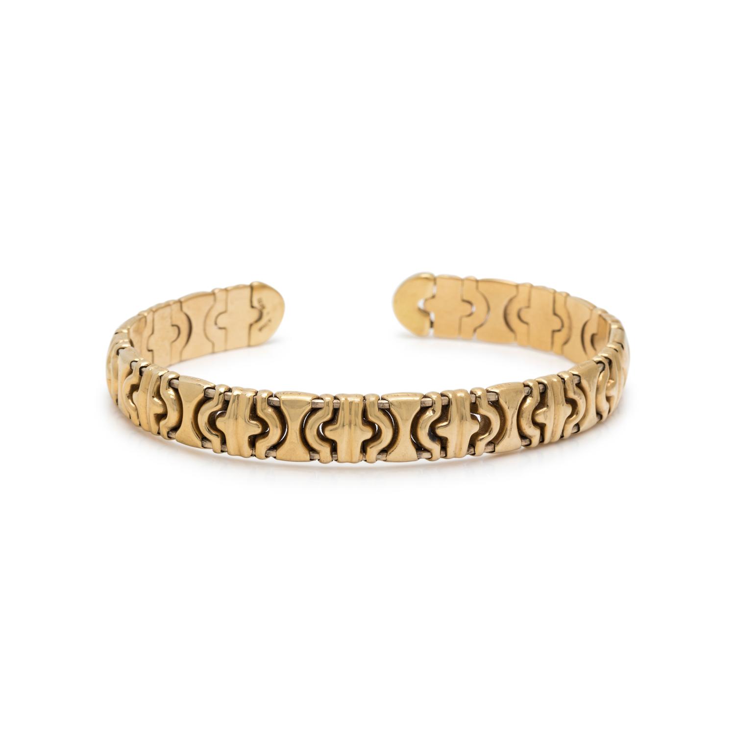 YELLOW GOLD CUFF BRACELET