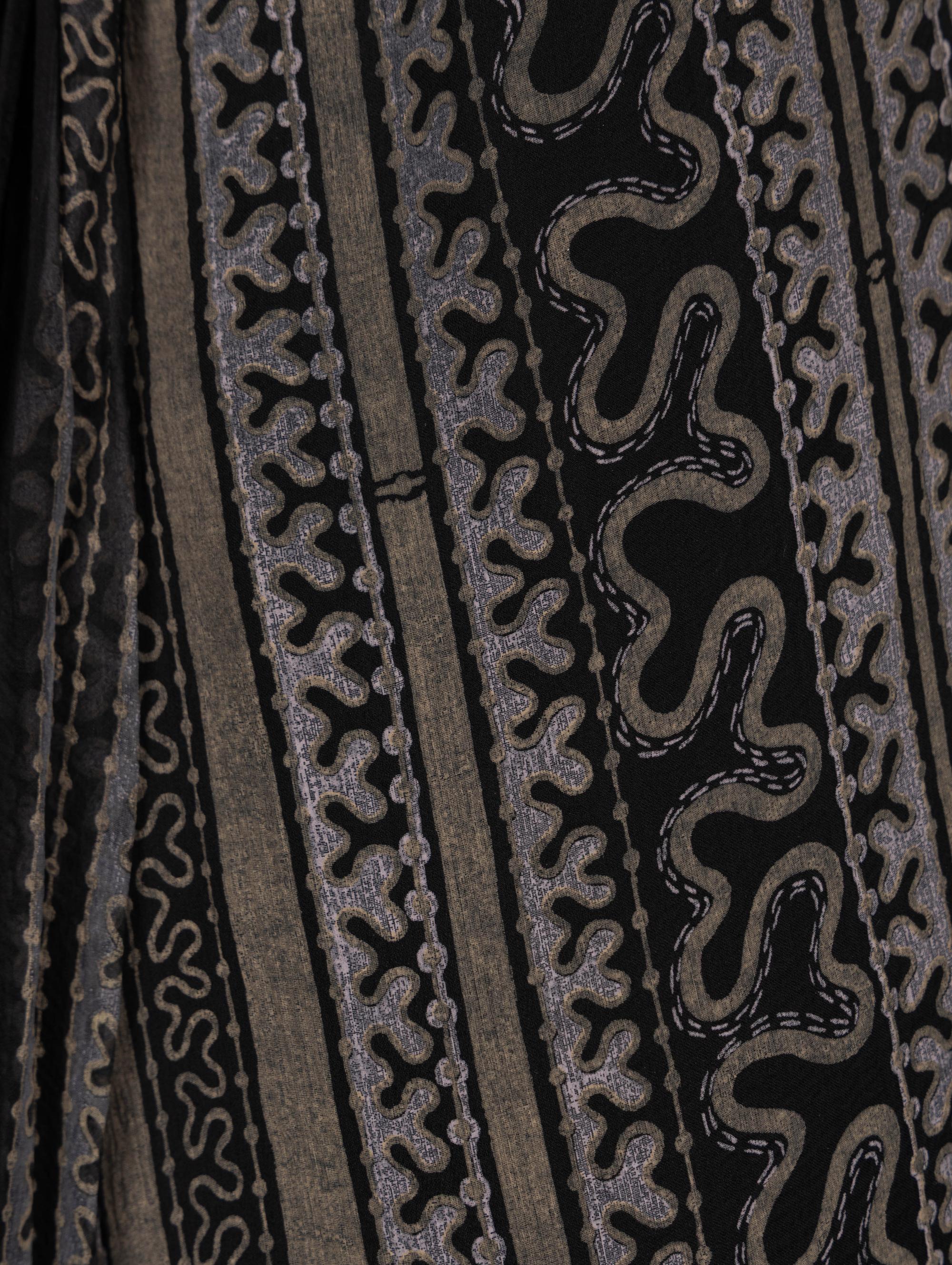 Zandra Rhodes, Black Painted Silk Evening Dress