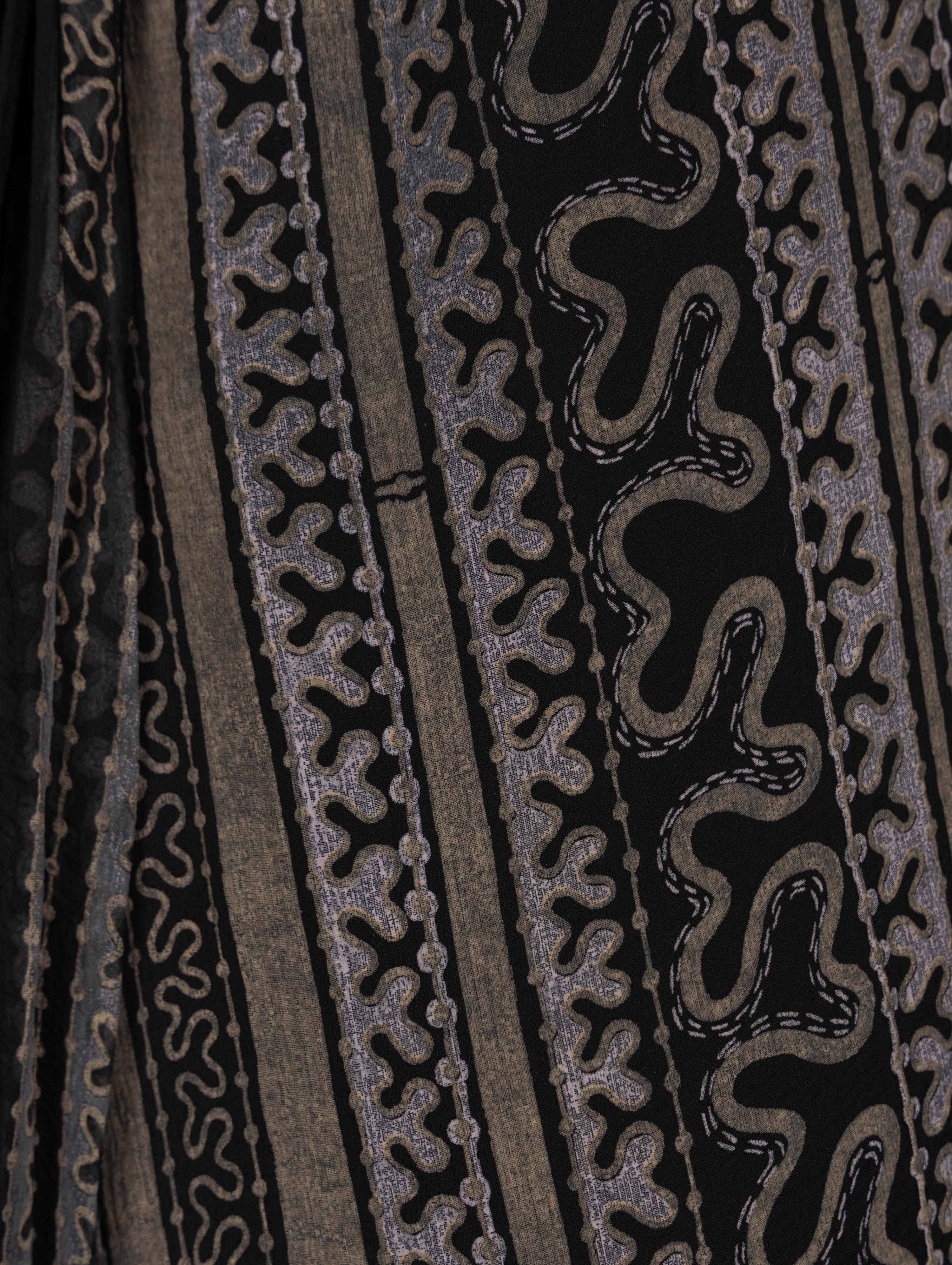 Zandra Rhodes, Black Painted Silk Evening Dress