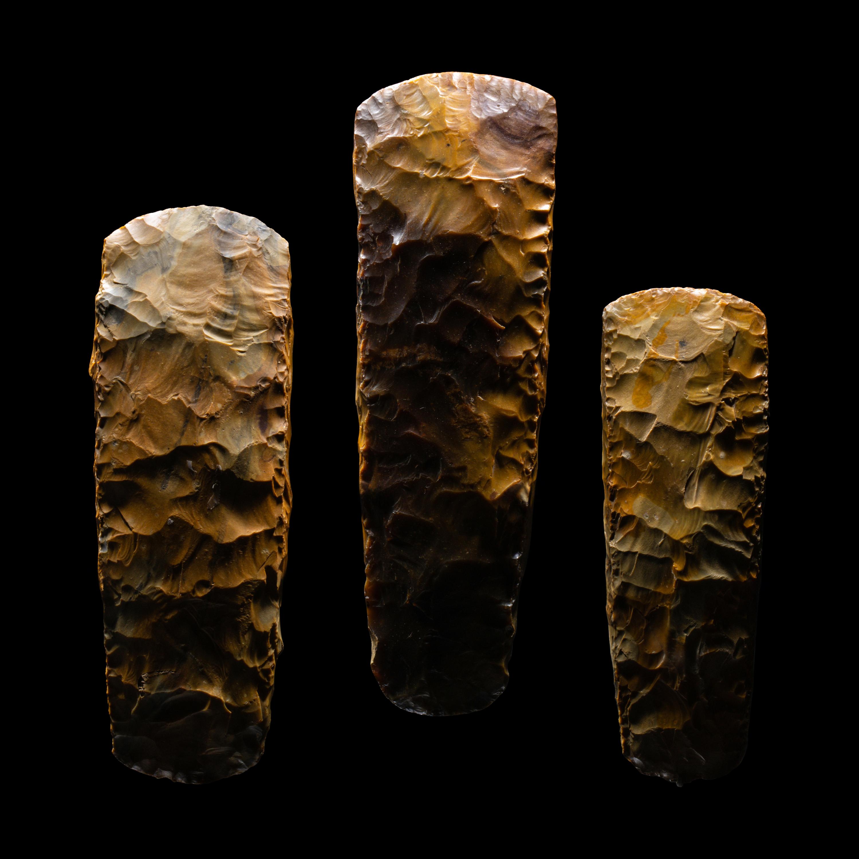 Three Neolithic Flint Thin-Butted Axes
