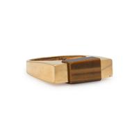 TIFFANY & CO., YELLOW GOLD AND TIGER'S EYE RING