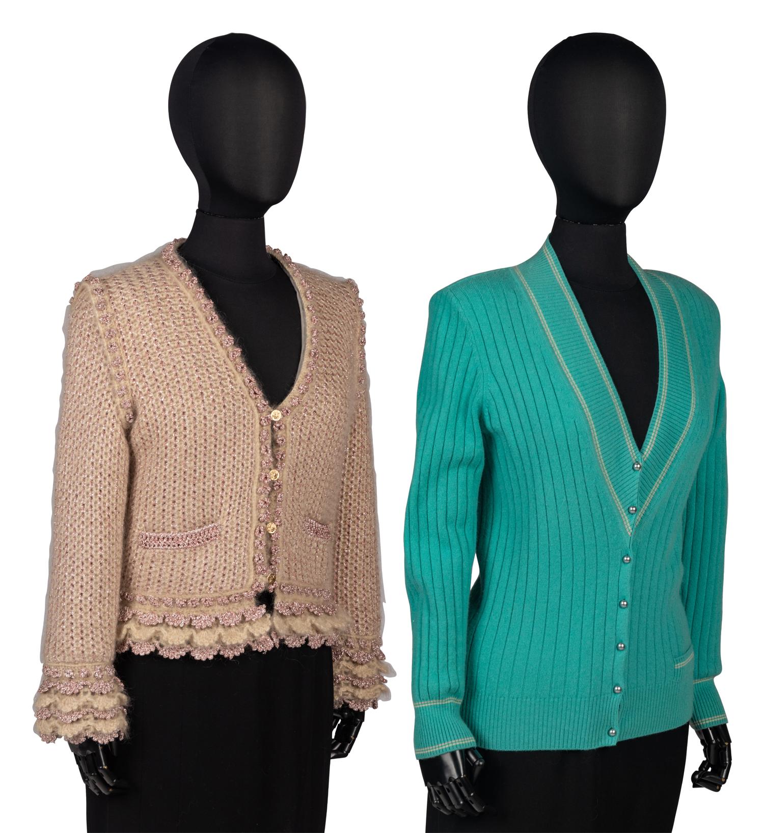 Two Chanel Cardigan Sweaters, 2000s