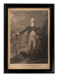 [WASHINGTON, George (1732-1799).] CHEESMAN, T., engraver. after John TRUMBULL, artist. A.C. de POGGI, publisher. General Washington.