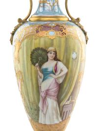 A Sèvres Porcelain Urn Mounted as a Lamp