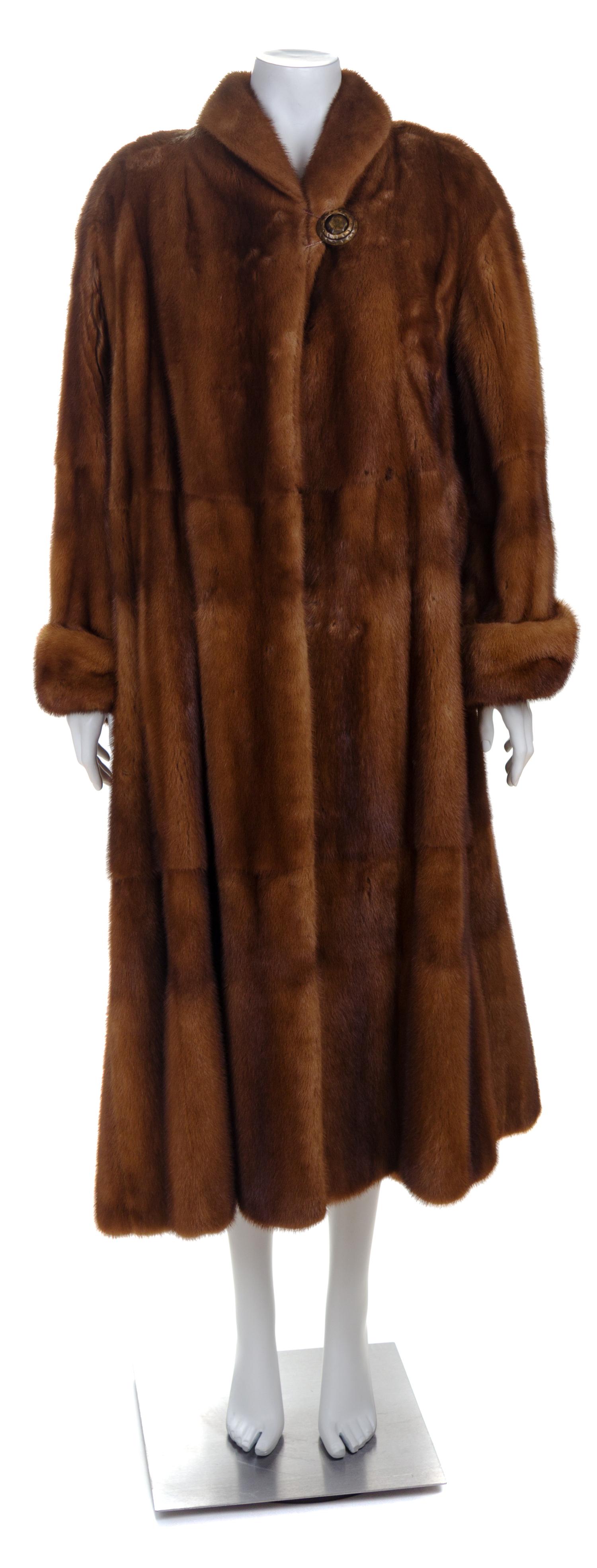 A Giuliana Teso Brown Light Brown Mink Coat, No size.