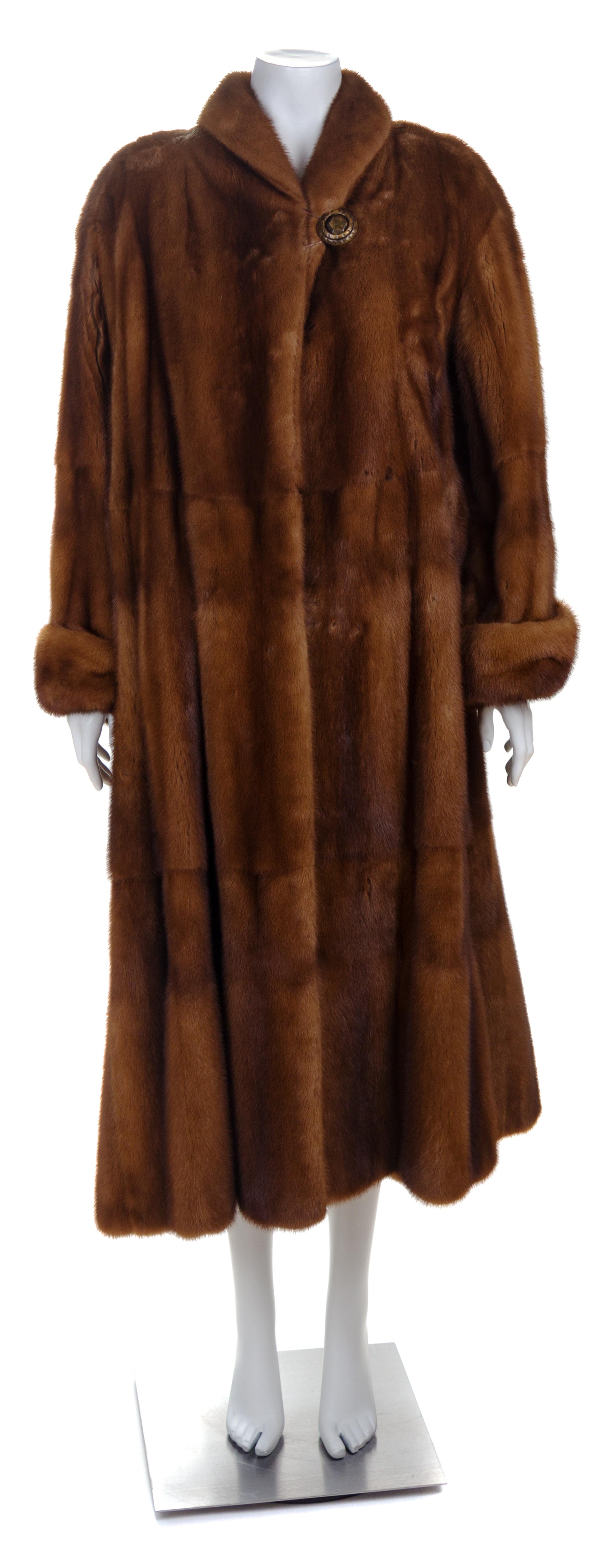 A Giuliana Teso Brown Light Brown Mink Coat, No size.