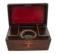 A Late Regency Inlaid Rosewood Tea Chest