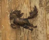 A Pair of Continental Iron Mounted Weathered Oak Doors — 19th Century