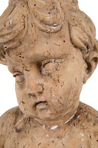A Continental Carved Wood Putto